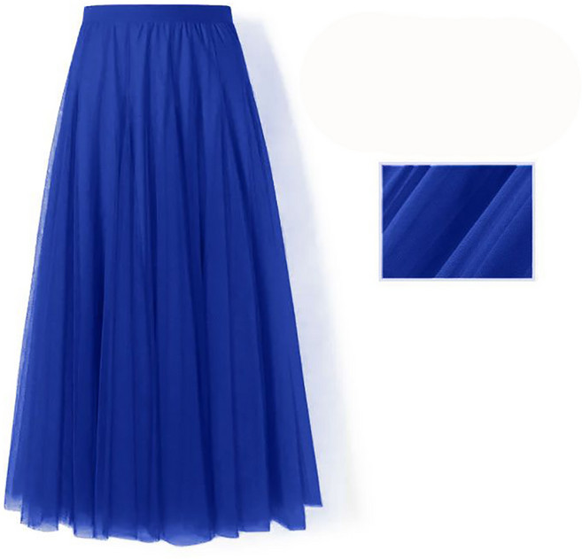 셀럽당 삼중 스커트 망사 스커트 스커트 반신 스커트 A라인 미디스커트