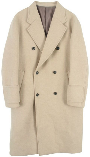 지오송지오 (MEN - L) 캐시미어 울 블렌드 더블 버튼 롱 코트