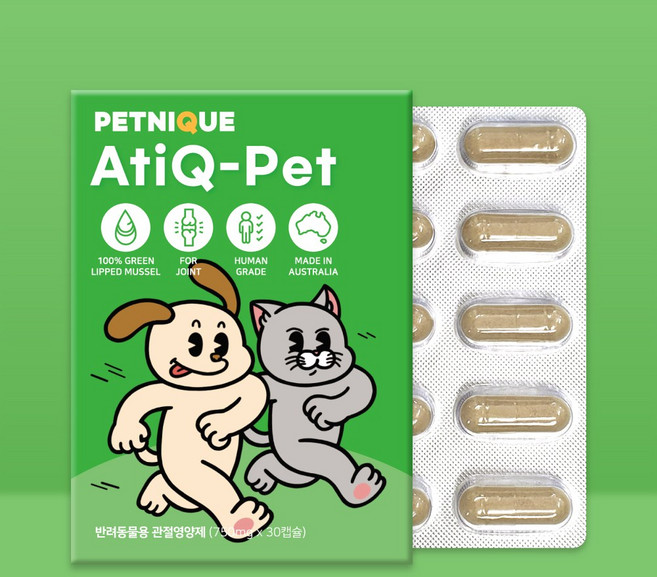 강아지 고양이 슬개골 관절 영양제 펫니크 아티큐펫 30캡슐, 30정, 뼈/관절강화, 1박스