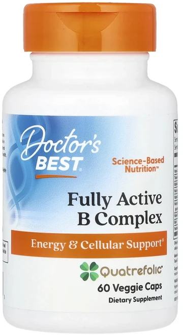 효과가좋습니다 Doctor's Best 완전 활성 B 복합체 베지 캡슐 60정 고급영양제, DoctorsBest완전활성B복합체베지캡슐60정, 1개