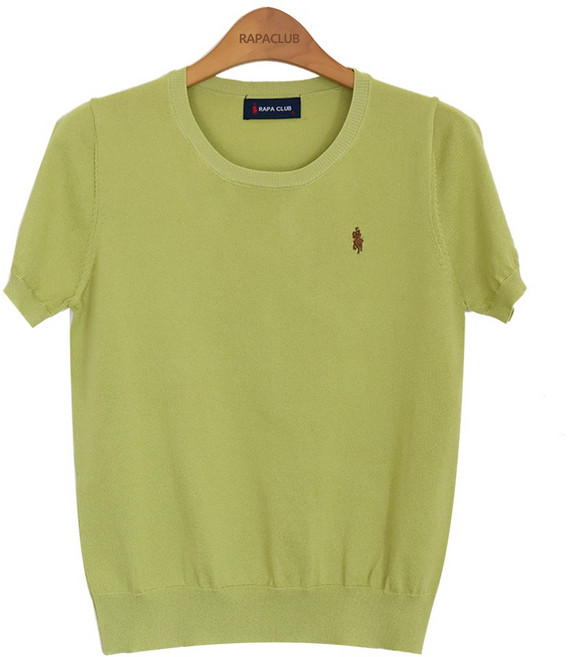 라파클럽 여성용 소프트 반팔 여름 니트 스웨터