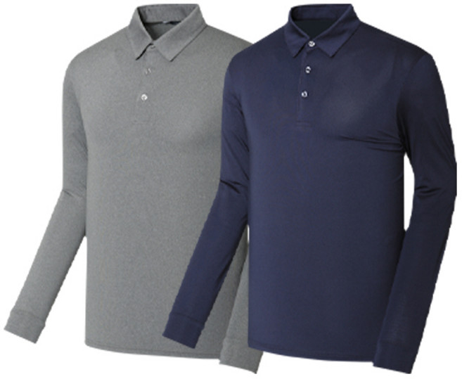 1+1 발렌키 기능성 냉감 스판 카치온 Y카라 긴팔 티셔츠 90-115