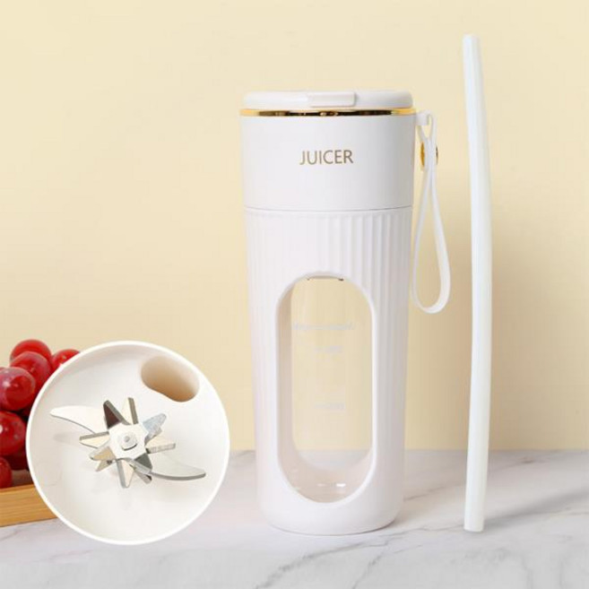 340ml 휴대용 Juicer 전기 Juicer 컵 충전식 블렌더 컵 1200mAh 미니 전기 Juicer 스무디 쉐이크 용 14 블레이드, 01 CHINA