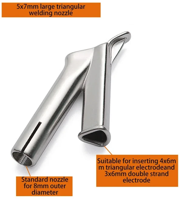 열풍용 용접 노즐 납땜 깍지 PVC 팁 티타늄 합금 Y 타입 5mm 7mm, 01 5x5x7mm, 3.5x5x7mm, 1개