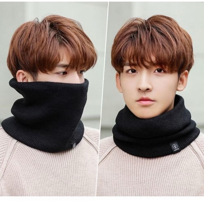 WINTER 雙層加絨加厚保暖圍脖 防寒護頸套 男女百搭 柔軟蓄熱
