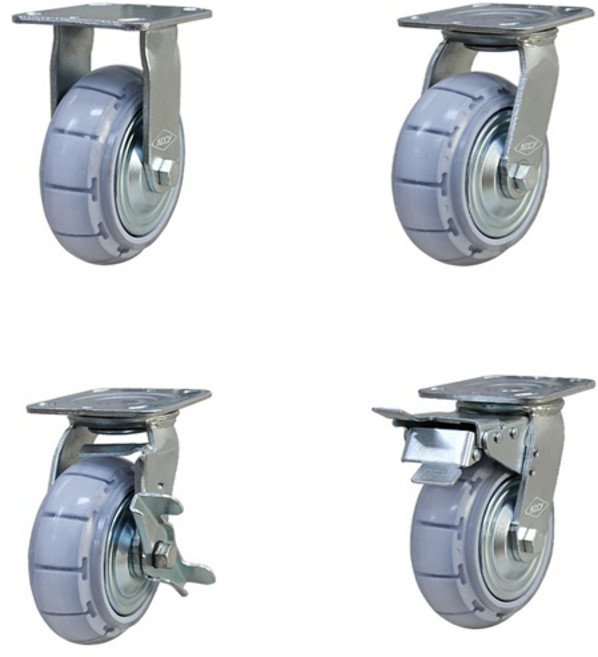 인라인캐스터 6인치 중량 무소음투명바퀴 대차바퀴, 1개