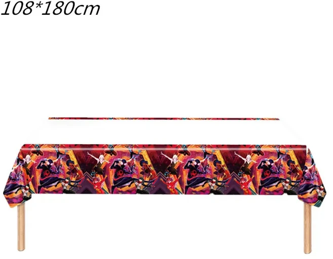 쿠쿠스토어 스파이더맨 테마 테이블보 어벤져스 히어로 생일 파티 장식 플라스틱 커버 게임 데이 완벽, 03 style 8