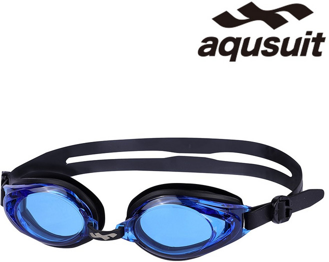 국내생산 아퀴스트 김서림방지 안티포그 수경 성인 아동 어린이 초등 물안경 실내수영장 생존수영용품 TG-1510, 블루블랙, 1개