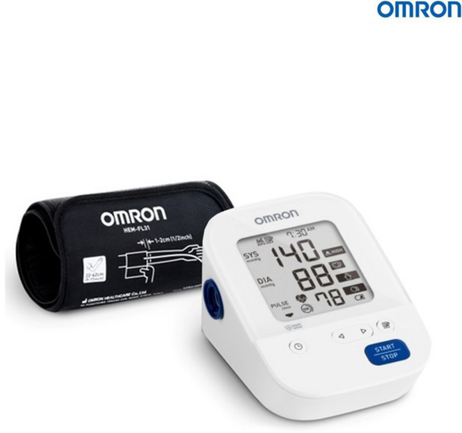 OMRON 혈압계 혈압기 팔뚝혈압계 전동혈압계 자동혈압계 혈압측정기 손목혈압계 의료 병원 의원 가정용혈압계 전자혈압계 추천, 1개