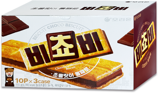 오리온 비쵸비 코스트코 초코 비스킷 회사 사무실 아이 간식, 750g, 1개