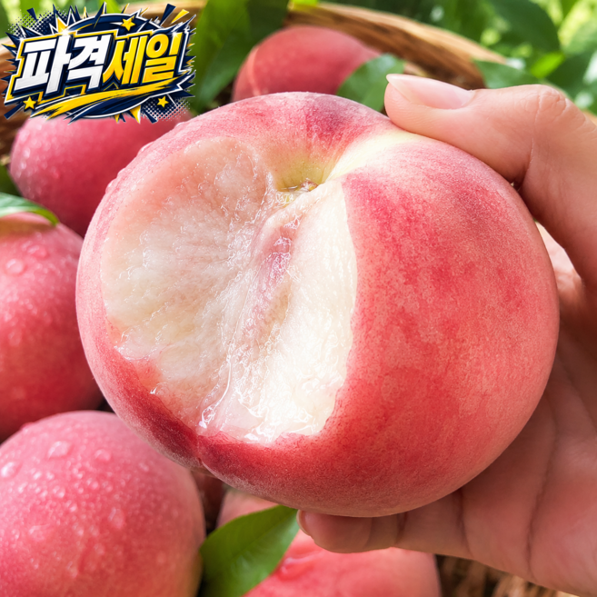 4위 - [재구매율1위한정특가] 초고당도 납작 대극천 복숭아, 1박스, 2kg