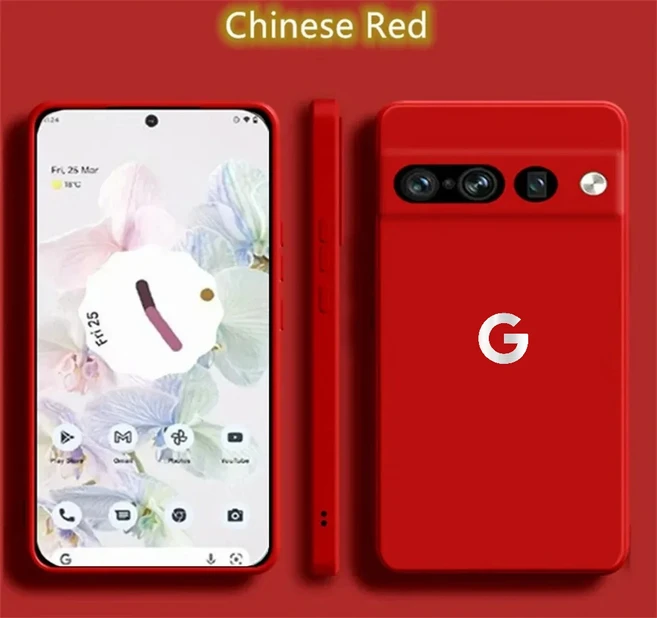 Google Pixel 10 9 Pro XL 8 7 6 A 무선 충전 충격 방지 보호 장치 후면 커버 용 울트라 슬림 전화 케이스, 14 Pixel 9 Pro, 08 빨간색