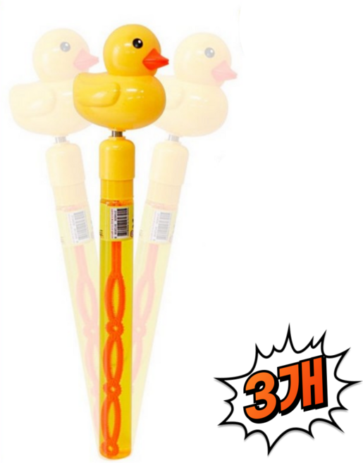 쥬크박스 3000 아이러브덕비누방울(오리비누방울)(12개묶음)[ 비누방울 버블건, 3개