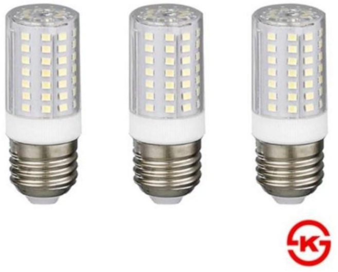 케이시 LED 콘램프 콘벌브 7W 꼬마 미니 옥수수 전구 스틱램프 E26 KS 1등급 3P, 3개, 전구색