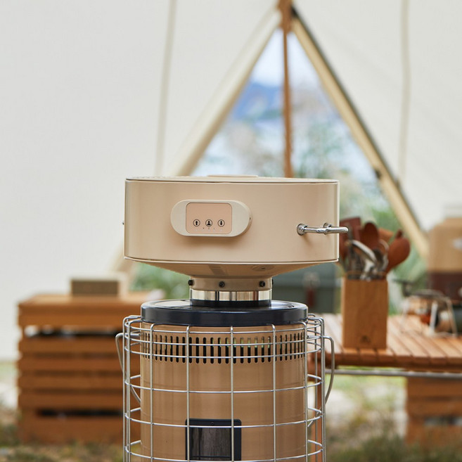 GEEK 히텁팬 캠핑 난로 히터 열기 공기순환기 USB보조배터리 동력팬 SWG-D2210B/C/T 블랙 카키 탄, 1개