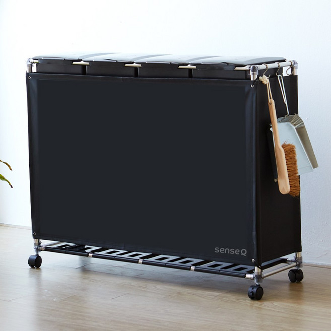 이지핏 분리수거함 전용 가죽가림막 2P3P4P 색상선택, 3구, 그레이(롬엘)