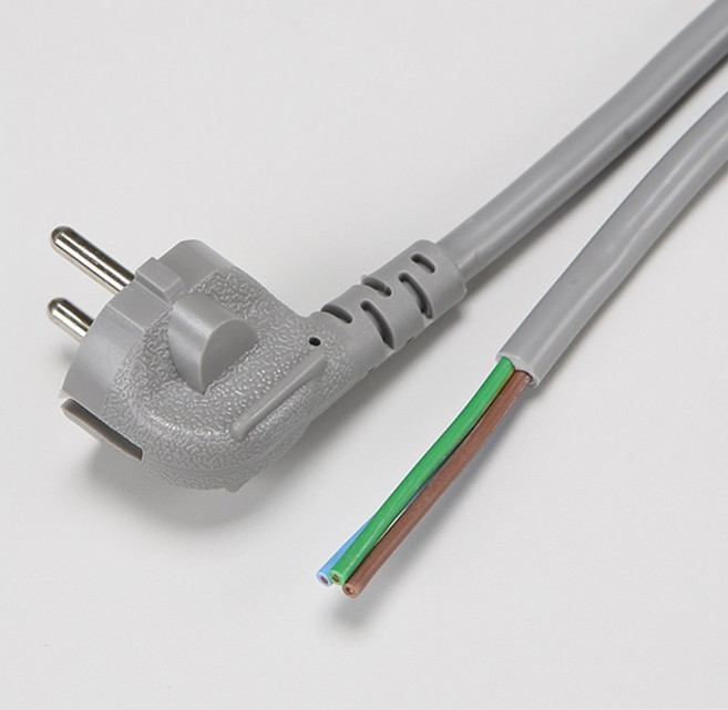 국산 전기 코드선 파워코드 전원 케이블 탈피 3선 10A 회색, 1개