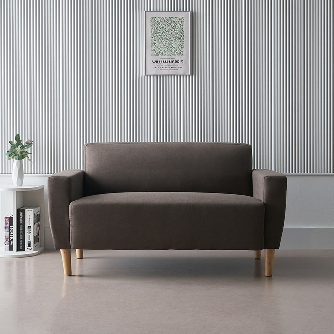 [추가즉시할인] 에보니아 라떼 2인 방수패브릭소파 / 좌식겸용쇼파 8colors, 브라운