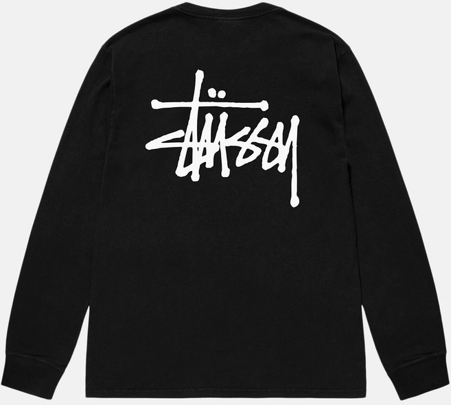 [국내배송] 스투시 베이직 롱슬리브 긴팔 티셔츠 블랙 1994870 1995000