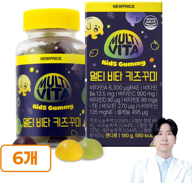 뉴프라이스 멀티 비타 키즈 꾸미, 6개, 180g