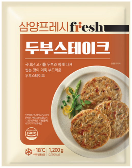 삼양 두부스테이크 1.2kgx2팩, 2개, 1.2kg