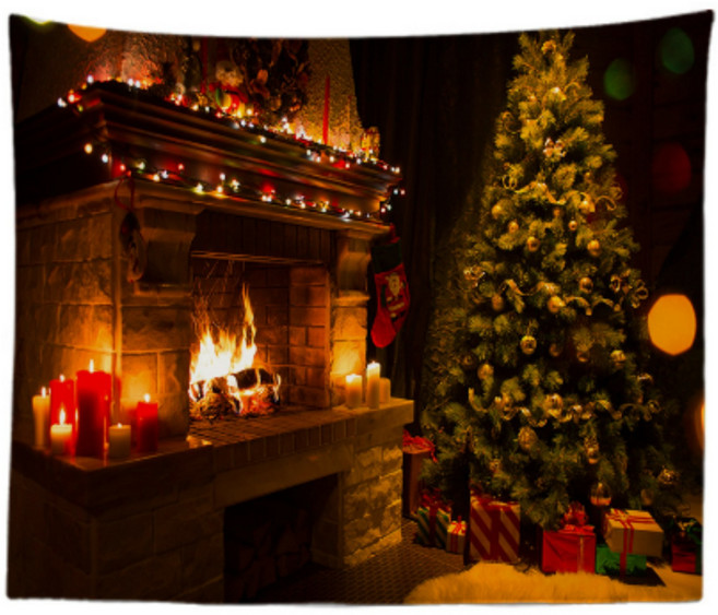 트리 가리개 크리스마스 벽트리 패브릭 포스터 커튼 장식 초대형 GW몰, 크리스마스C, 1개