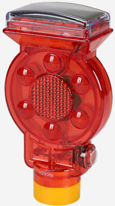 태양광 쏠라 LED 위험 경고등 자석용 경광등 공사 상업 농업 안전용품, 레드, 1개