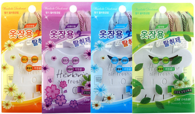 해피룸 옷장용 탈취제 걸이용 4종