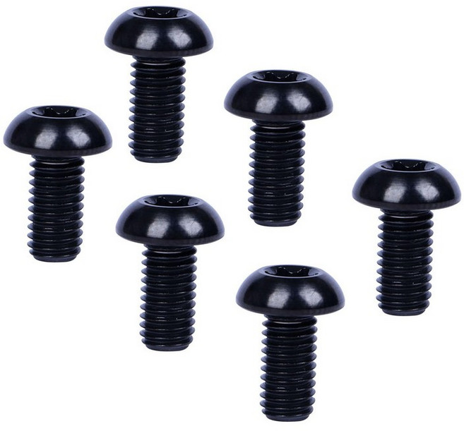 UHDFBDHF 6PCS 티타늄 바이크 스크류 M5x10mm 자전거 디스크 브레이크 로터 볼트 Torx T25 헤드블랙, Gold