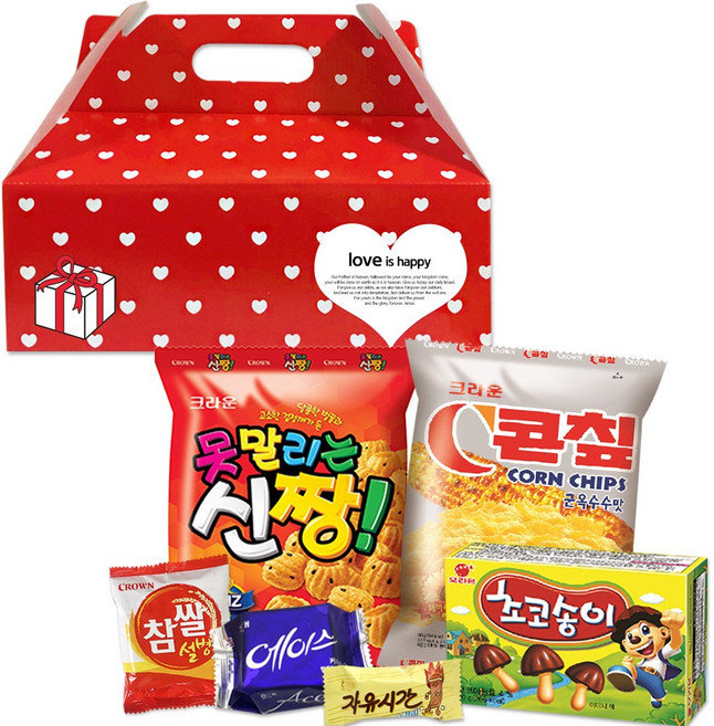 행복장바구니 과자선물세트, 11.땡땡이손잡이세트E, 1개