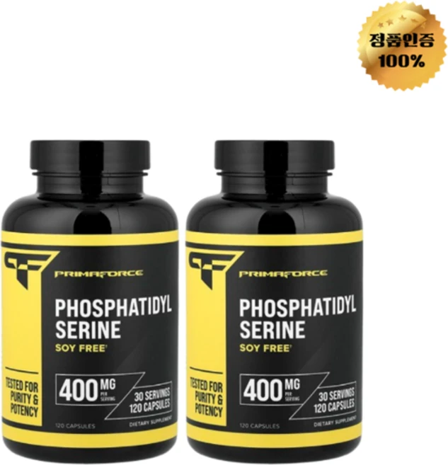 1+1 프리마포스 포스파티딜 세린 대두 무함유 캡슐 120정, 2개 - 쿠팡