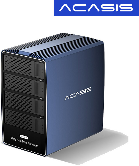 아카시스 EC1003 하이브리드 SATA / SAS 10Gbps 4베이 외장스토리지 DAS 외장하드 케이스, 1개, EC1003 하이브리드 SATA/SAS RAID 4베이