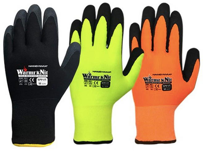 핸드맥스 방한용 보온 기모 겨울 작업 보호 안전 산업 방수 장갑 워머니트 12켤레