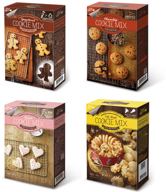 [브레드가든]진저브레드 초코칩 하트 마법쿠키 4종, 초코칩쿠키, 1개, 320g