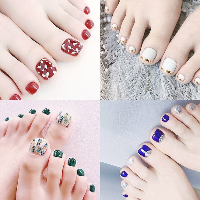 붙이는 패디 스티커 셀프 패디큐어 발네일스티커, P074, 1개