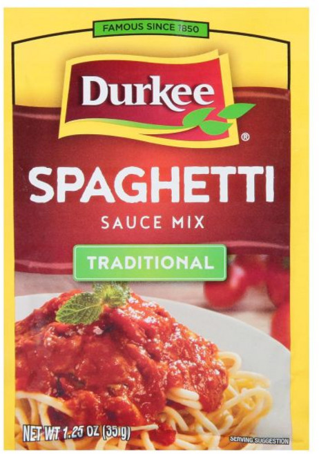 소스 믹스 파우더 가루 Durkee 더키 스파게티 1.25온스 팩 12개입 1세트, 소스 믹스 파우더 가루 Durkee 더키 스파게티 1.