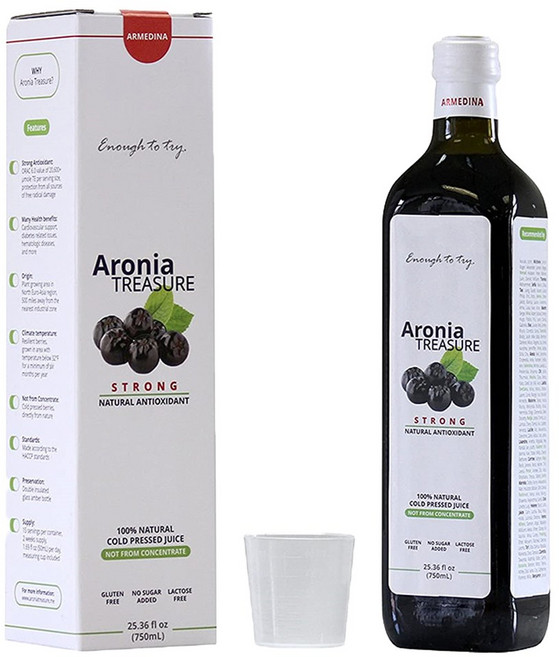Aronia Treasure 아로니아효소 원액 주스 저온숙성 100% 시베리아 750mL, 1개