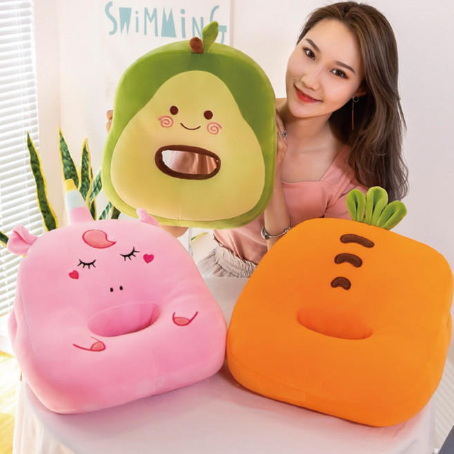 핸드 워머 쿠션 낮잠 수면 팔 베개 손난로 인형, 워머쿠션_당근