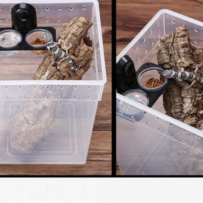 흡착형 파충류 먹이그릇 2컵 리필컵 식기 곤총 거북이 먹이용품 물그릇 2구, 리필 컵 30p(2컵형용), 1개