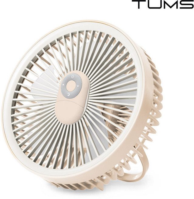 텀스 무선 탁상형 캠핑용 선풍기(리모컨 무드등), 미스터피치