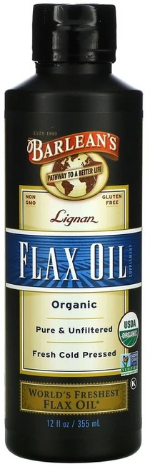 Barlean's 리그난 아마 오일 355ml 12fl oz, 1개 - 쿠팡