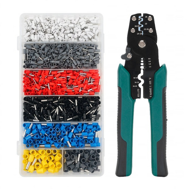 800개입 와이어 단자를 사면 플라이어 증정 전기선 연결 커넥터+ 1개 단자 압착기, 800개입+플라이어*1개, 1세트
