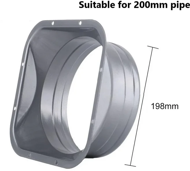 1 금속 플랜지 에어 벤트 고온 저항 정전기 스프레이 배기 연결 액세서리, [03] 200mm