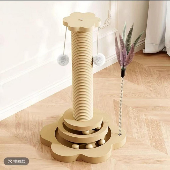 貓爬架 40CM 貓抓柱 耐磨不掉屑 貓爪板 自嗨貓咪玩具, 1個