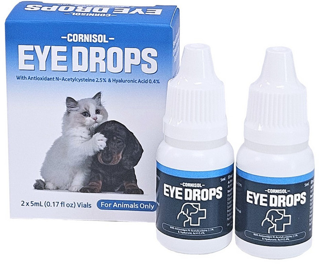 아이드롭스 고양이 강아지 반려동물 눈 세정제, 2개, 5ml