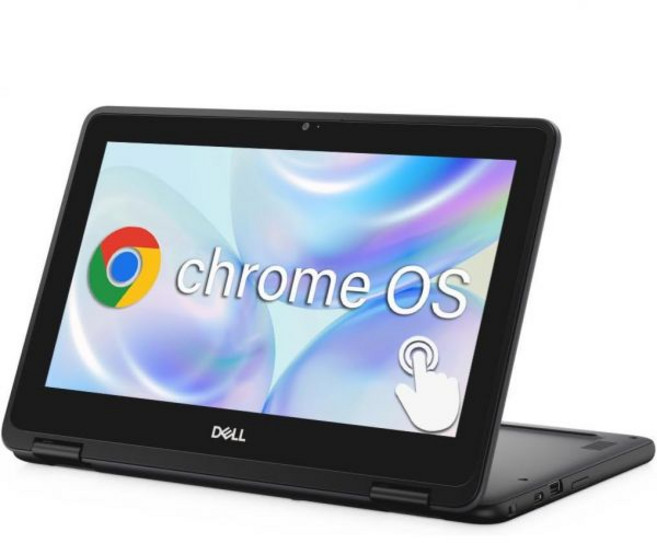 Dell 크롬북 11 3100 2-in-1 11.6" 터치스크린 노트북 컴퓨터 학생용 인텔 셀러론 N4000 노트북 4GB RAM 32GB eMMC 타입-C 일본어 키