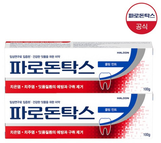 쿨링 민트 잇몸치약 100g x2개, 없음