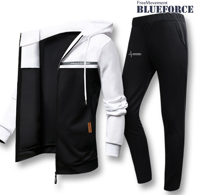 블루포스 남여공용 페론스 후드집업 트레이닝 세트 남자 운동복 츄리닝