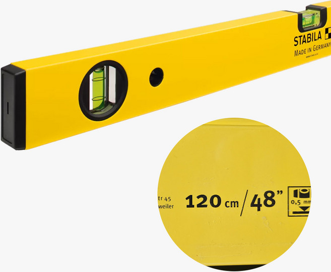 스타빌라 수평기 일반형 타입70 바이알 알루미늄 정밀수평계 1200mm(48)