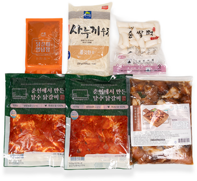 성화푸드 춘천 달수 한입 양념 간장 닭갈비 설 명절 선물세트, 500g, 1